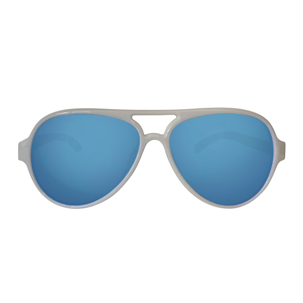 Unisex Floating Polarized "Nauti" Aviators Sunglasses in Sea Blue Lens