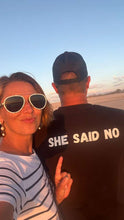 "Let me ask my wife - she said no" Mens Organic Cotton T-Shirt in Various Colors with White Logo