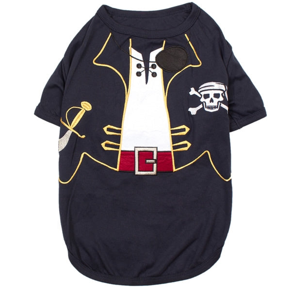 'Captain Spawrrow' Halloween Costume for Dogs & Cats – Fun Pirate Dog Costume, Pet Halloween Outfit, Red and Navy