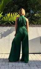 From Victoria’s Closet: Small Standup Collar Green Long Pants Pleat Ladies Jumpsuit in Size Small