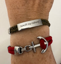 NEW HAVEN Silver Anchor Bracelet - "NAUTI by nature" Engraving in Various Colors Unisex Maris Sal