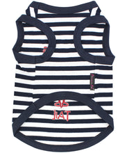 'Lobster Chasing Tail' Dog Shirt – Nautical Cotton Pet T-Shirt for Dogs & Cats, Blue & White Stripes