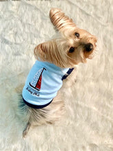 'Sailing Club' Dog Shirt – Nautical Embroidered Pet Apparel for Dogs & Cats, Light Blue