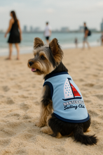 'Sailing Club' Dog Shirt – Nautical Embroidered Pet Apparel for Dogs & Cats, Light Blue