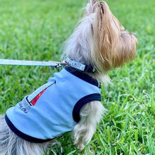 'Sailing Club' Dog Shirt – Nautical Embroidered Pet Apparel for Dogs & Cats, Light Blue
