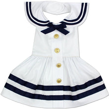'Sailor Dress' Dog & Cat Shirt – Nautical Pet Apparel, Stylish & Comfortable – White & Blue