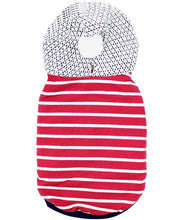 'Striped Pom Pom Hoodie', Red – Soft & Fashionable Pet Hoodie with Playful Pom Pom Design