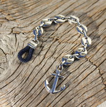 Unisex Maris Sal MARSTRAND Silver Anchor Bracelet with Silver Chain