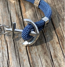 Unisex Maris Sal NEW HAVEN Silver Anchor Bracelet - Custom Engravable in multiple colors