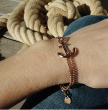 Unisex Maris Sal VINGA Rose Gold Anchor Bracelet with Rose Gold Chain