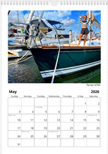 2026 NautiStyles Wall Calendar with Top Binding 17" x 11"