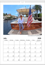 2026 NautiStyles Wall Calendar with Top Binding 17" x 11"
