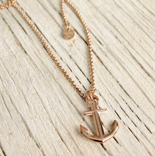 Unisex Maris Sal ANCHORS´S AWEIGH Anchor Necklace with Rose Gold Chain with Rose Gold Anchor