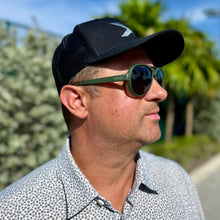 "NAUTI" Green Frame and Smoke Lenses Floating Unisex NIRTECH® Polarized Aviator Sunglasses