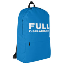 Mens "FULL DISPLACEMENT" Backpack in navy with white logo