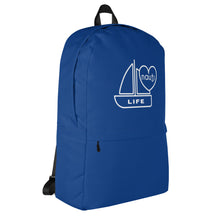 Unisex "NAUTI" boat life Backpack in dark navy with white logo