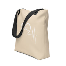 Unisex "NAUTI heart beat" Anchor Tote Bag in Champagne with White Logo