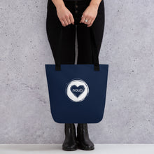 Unisex "NAUTI heart" Anchor Tote Bag in Navy with White Logo