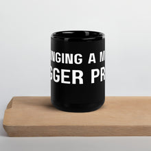 "Swinging a much bigger prop" Black Glossy Mug