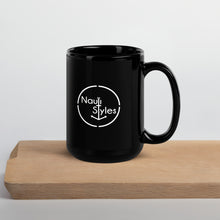 "It's a two and a half person shower" Black Glossy Mug