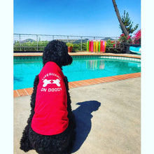 'Lifeguard on Doody' Dog & Cat T-Shirt – Funny Cotton Shirt, Stylish & Comfortable Pet Apparel – Red