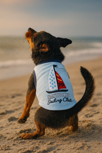 'Sailing Club' Dog Shirt – Nautical Embroidered Pet Apparel for Dogs & Cats, Light Blue