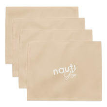 "NAUTI Guys" Placemat Set in Champagne with White Logo