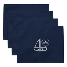 "NAUTI Boat Life" Placemat Set in Navy with White Logo