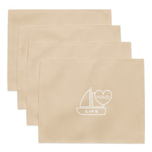 "NAUTI Boat Life" Placemat Set in Champagne with White Logo