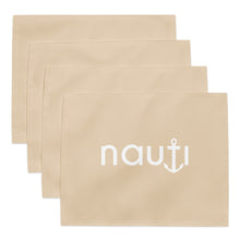 "NAUTI" Placemat Set in Champagne with White Logo