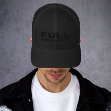 "full displacement" Trucker Cap in Black, Navy and White
