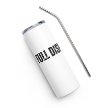 "Full Displacement" 20 oz. Stainless Steel Tumbler in White with Metal Straw