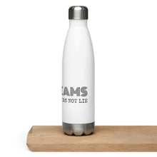 "I like big beams" 17 oz. Stainless Steel Water Bottle in White