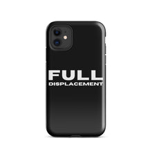 "FULL DISPLACEMENT" Tough Case for iPhone® in black with white logo