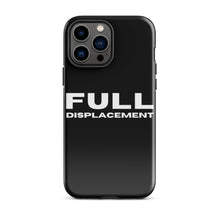 "FULL DISPLACEMENT" Tough Case for iPhone® in black with white logo