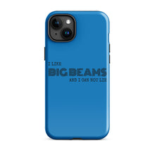 "I LIKE BIG BEAMS" Tough Case for iPhone® in navy with black logo