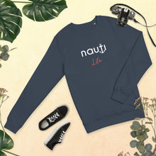 Unisex "NAUTI Anchor Life" Organic Sweatshirt in Black, French Navy and Grey Melange with White Logo