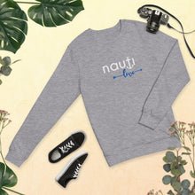 Unisex "NAUTI Anchor Love" Organic Sweatshirt in Black, French Navy and Grey Melange with White Logo