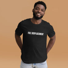 "full displacement" T-shirt in Black Heather, Navy, True Royal and White
