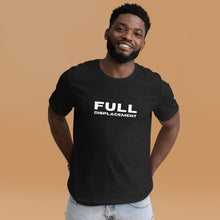 Mens "Full Displacement" T-shirt in Black Heather, Navy, True Royal and Ocean Blue