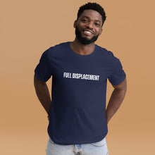 Mens "Full Displacement" T-shirt in Black Heather, Navy, True Royal and White
