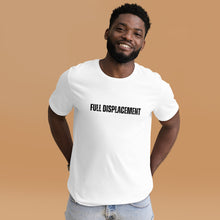 Mens "Full Displacement" T-shirt in Black Heather, Navy, True Royal and White
