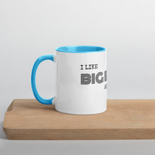 "I like big beams" Mug with Color Inside in White/Black and White/Blue