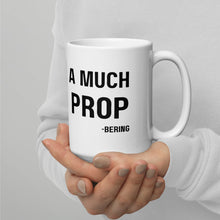 "Swinging a much bigger prop" White Glossy Mug