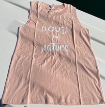 "NAUTI by nature” Woman's Adult White Anchor Sleeveless Cotton Top in Pale Pink or White