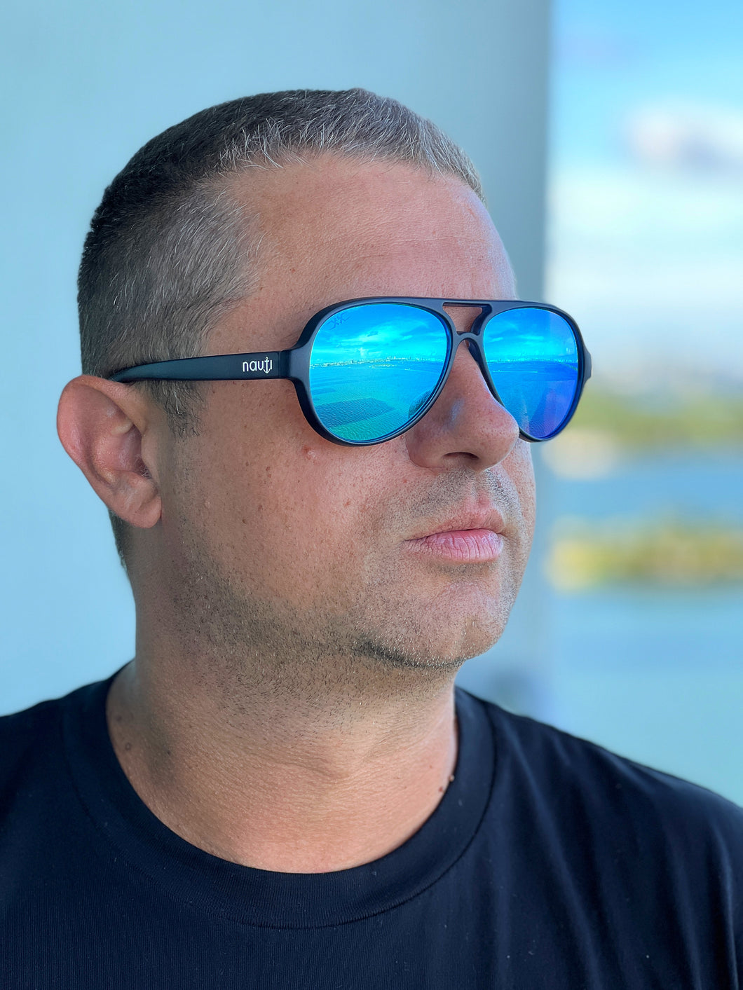 Unisex Floating Polarized Nauti Aviators Sunglasses in Sea Blue Lens –  NautiStyles
