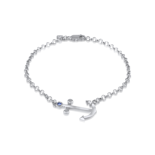 Ladies' Silver Anchor Anklet from Nau-T-Girl
