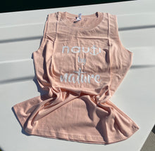 "NAUTI by nature” Woman's Adult White Anchor Sleeveless Cotton Top in Pale Pink or White
