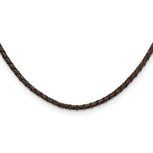 Ladies Chisel 4mm Hexagon Weave Brown Necklace from Nau-T-Girl in Genuine Black Leather
