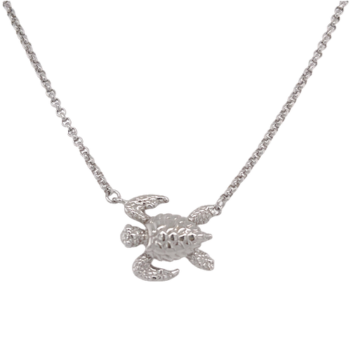 Ladies' Silver Sea Turtle (1) Necklace from Nau-T-Girl